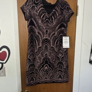 Jump Black and Pink Art Deco Women's Top